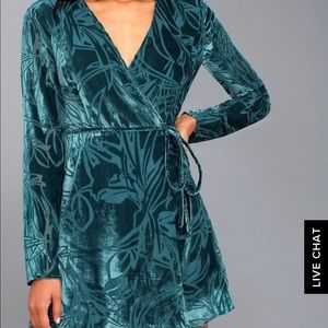 Velvet wrap dress
